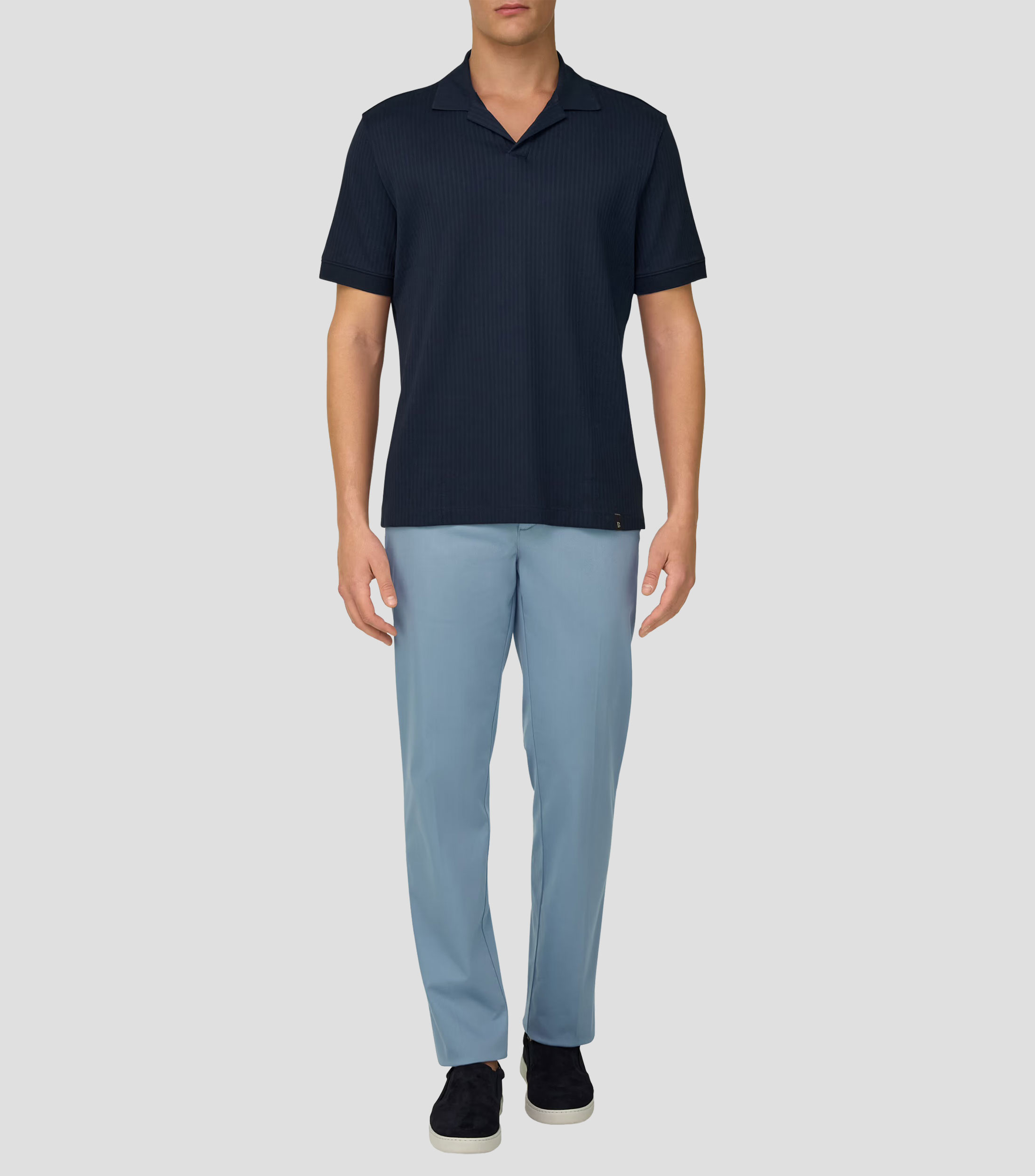 Playera polo manga corta lisa Hombre